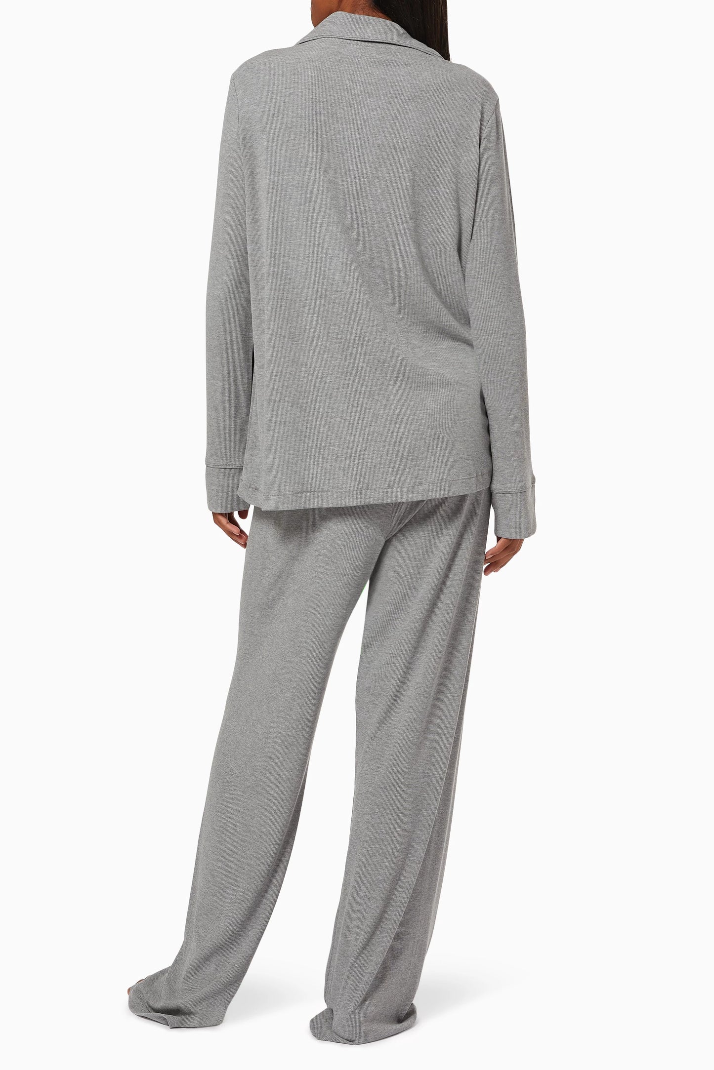 SKIMS Rib Sleep Set – Kadın Pijama Takımı- Heather Grey