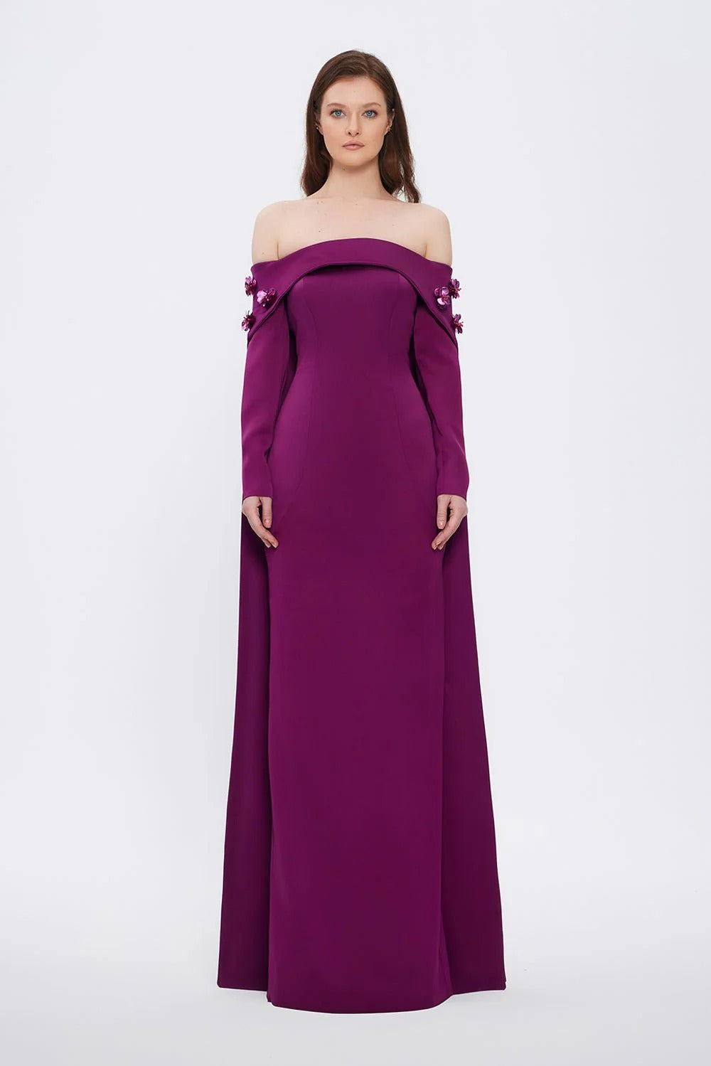 Strapless Neck Long Evening Dress