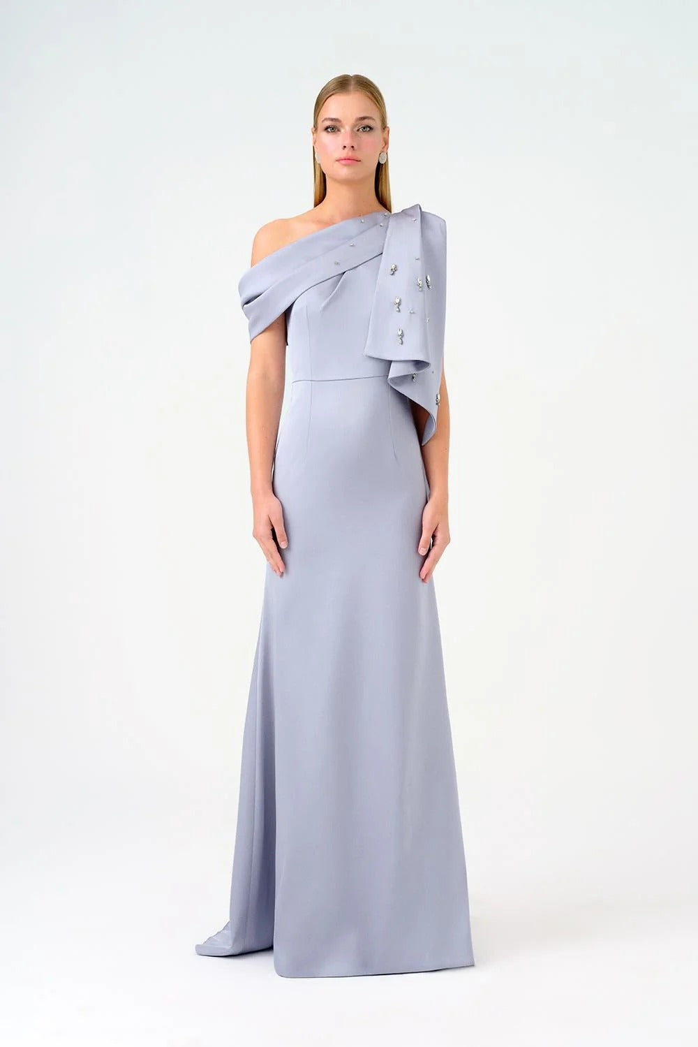 Beaded Mermaid Long Evening Dress