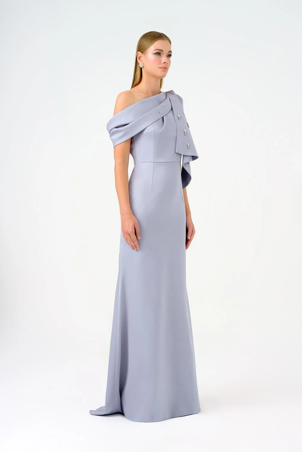 Beaded Mermaid Long Evening Dress