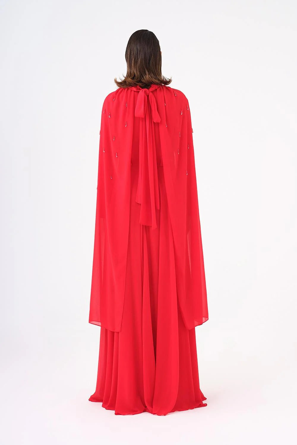 Beaded Chiffon Long Evening Dress