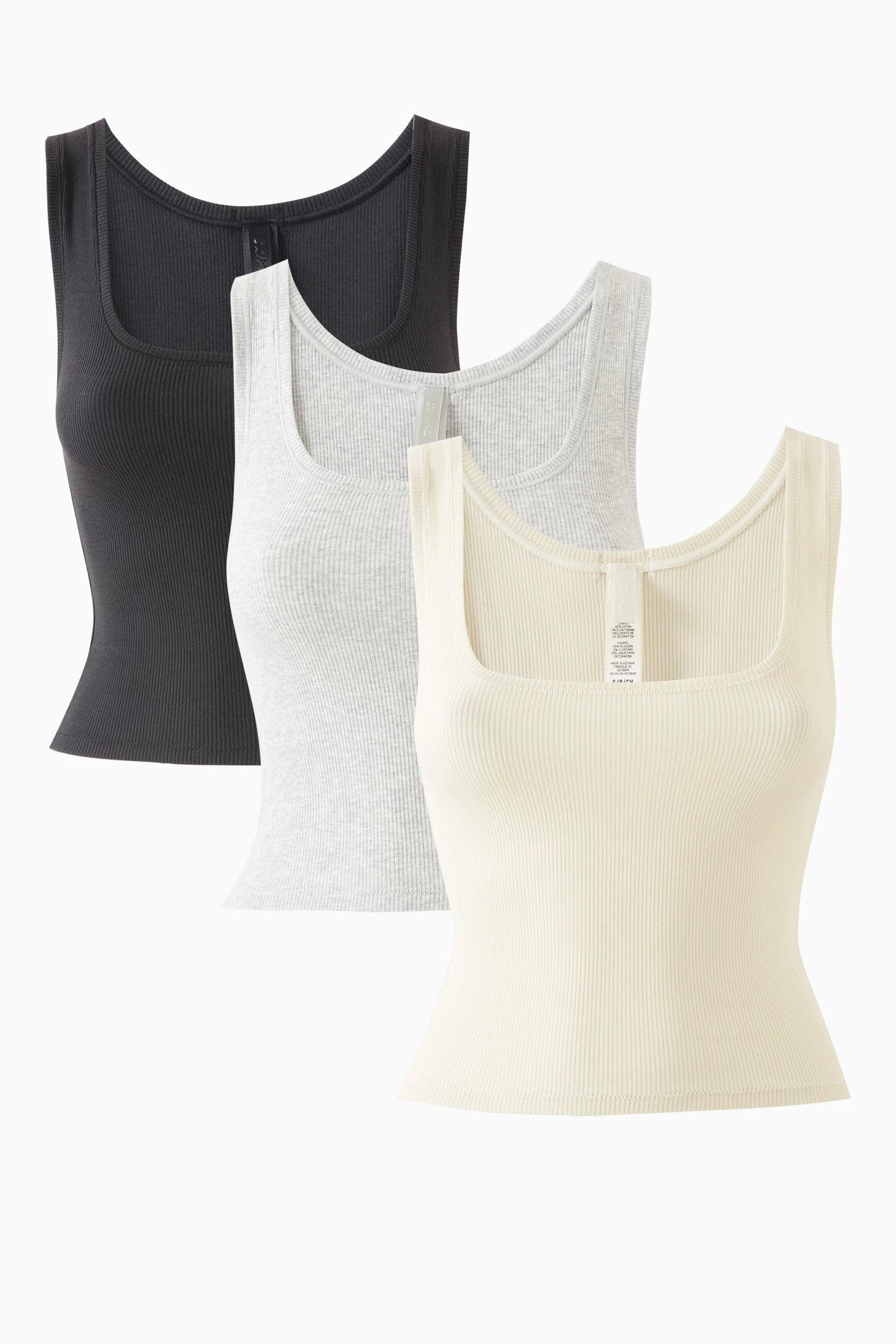 SKIMS Rib Tank – Pamuk 3’lü Paket