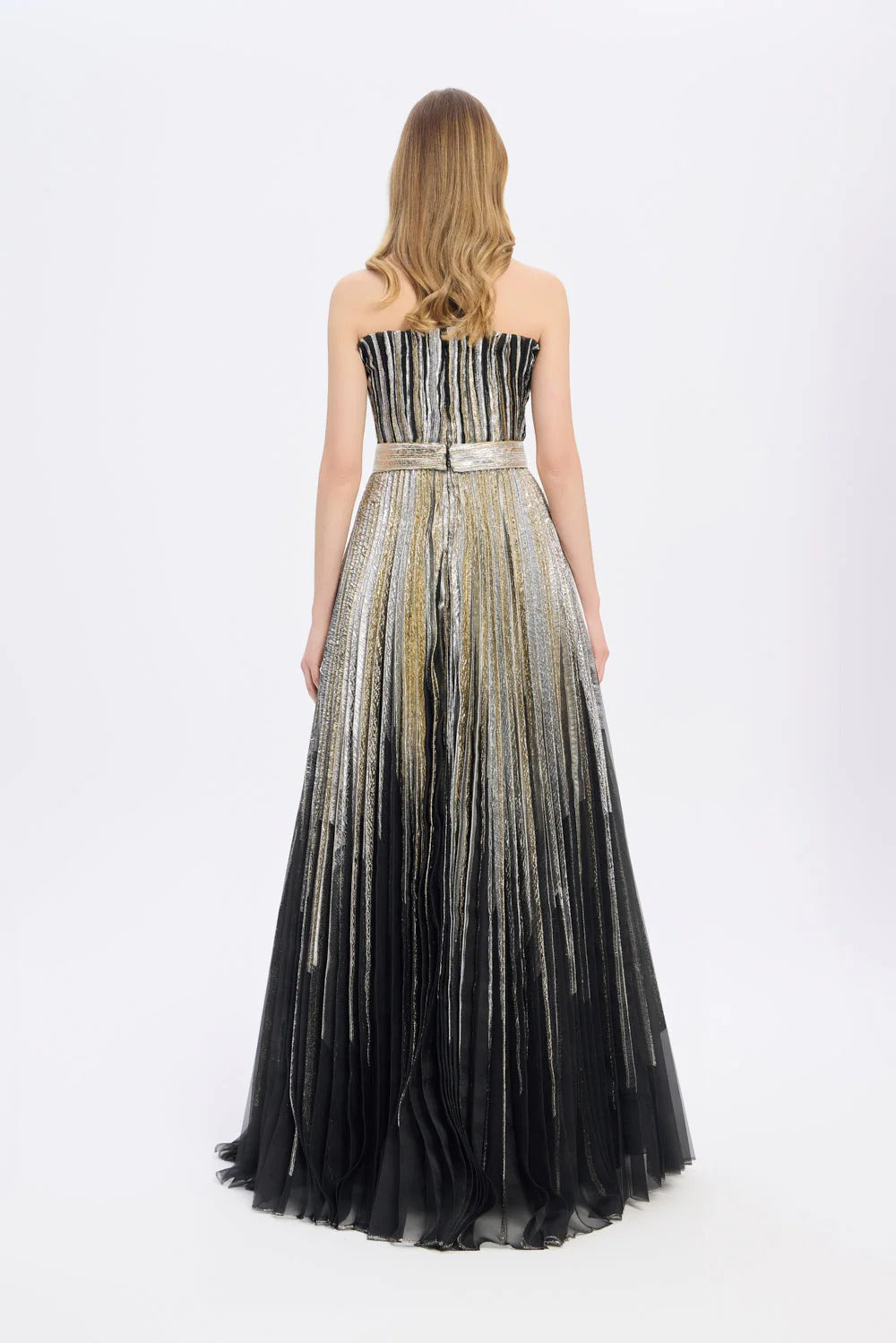 Princess Cut Long Shimmering Evening Dress