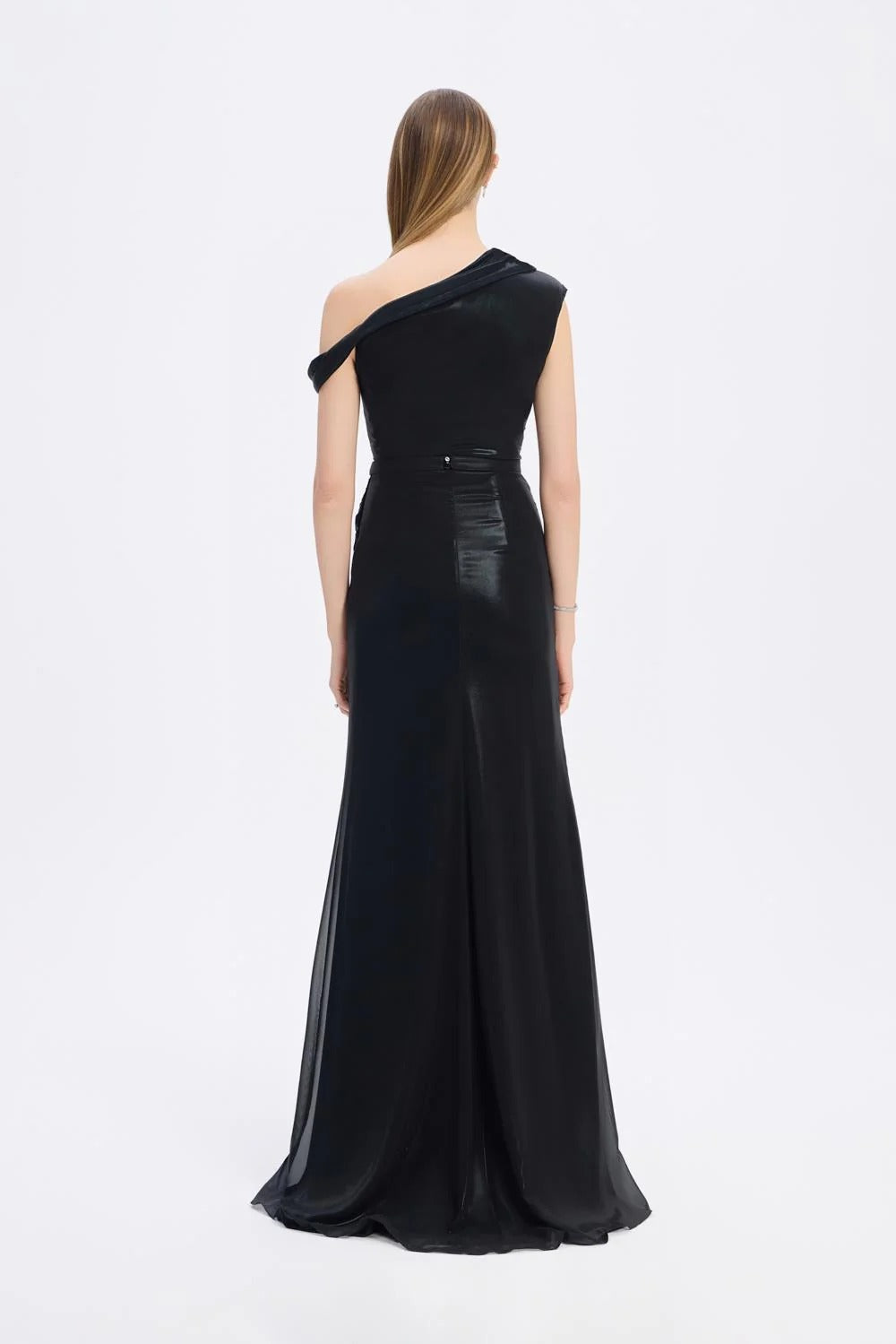 Elegant Off-Shoulder Slit Evening Gown