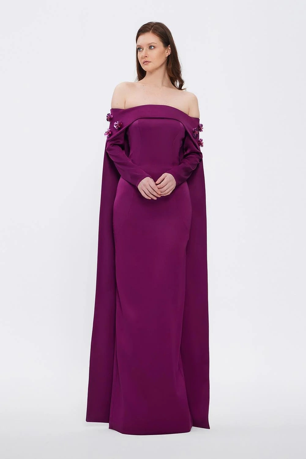 Strapless Neck Long Evening Dress